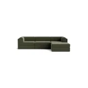 Addy 4 Seater Chaise Sofa - Eden Leaf gallery detail image