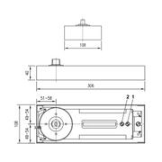 Dorma BTS84 EN2 Floor Spring Non Hold Open for Single & Double Action Doors 81125002 gallery detail image