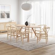 Carol Oval Dining Table | Natural Oak gallery detail image