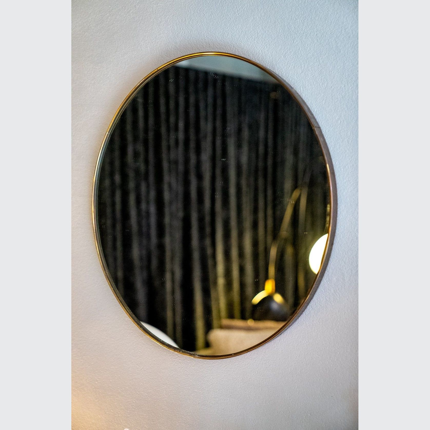 Brass Circular Shaped Mirror gallery detail image