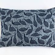 Linen Pillowcase - Heron on Basalt gallery detail image