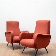 Pair of Sculptural Armchairs, Italian, 1950's gallery detail image