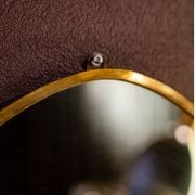 Brass Egg Shape Shield Shaped Mirror gallery detail image