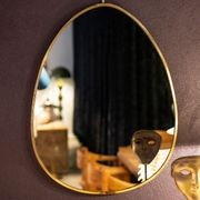 Brass Egg Shape Shield Shaped Mirror gallery detail image