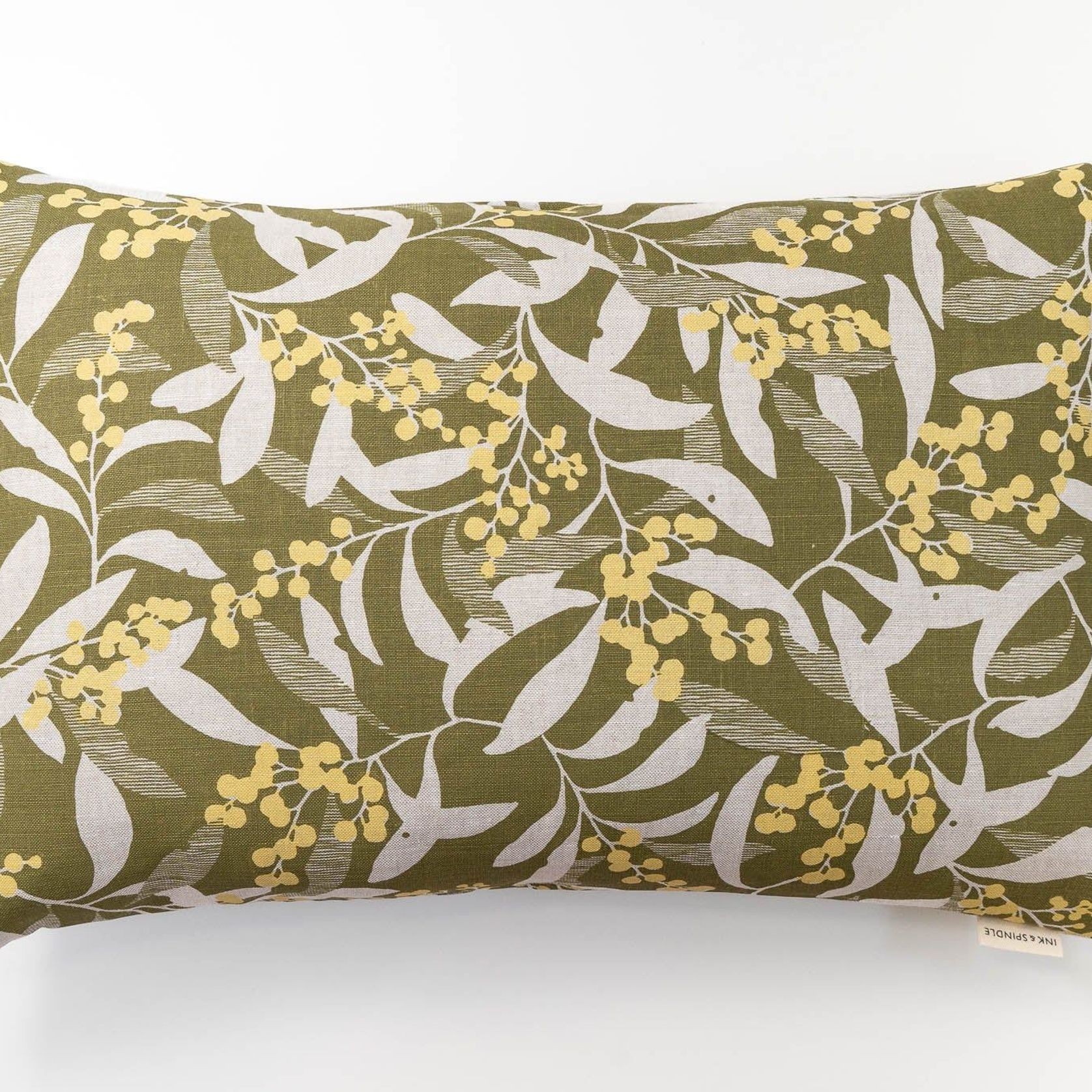 Large Rectangle Cushion - Golden Wattle in Bushleaf  Wattleflower gallery detail image