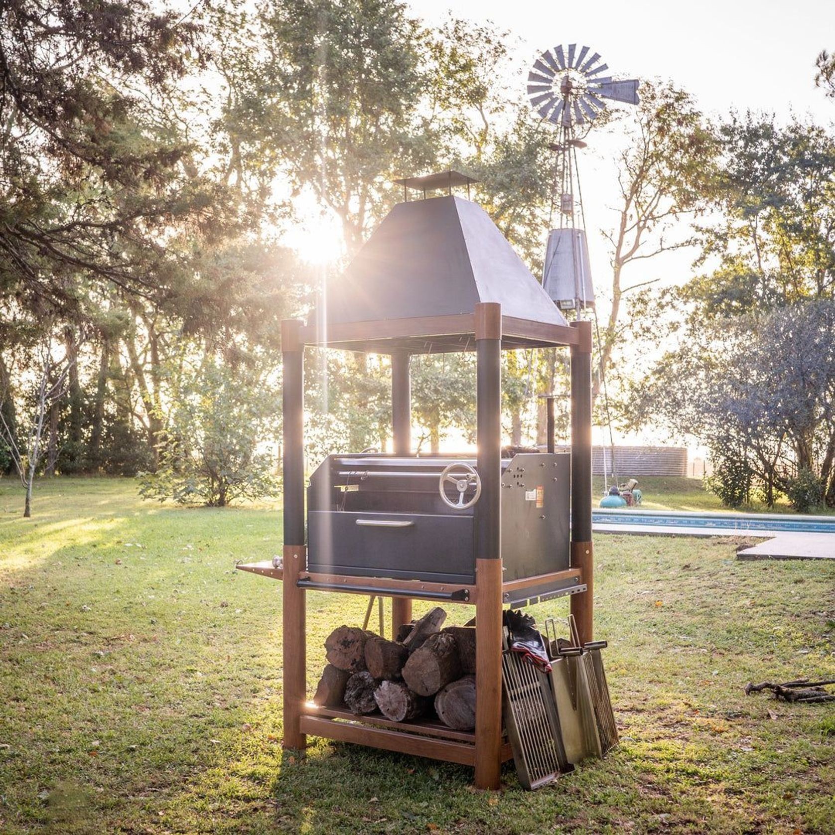 Tagwood BBQ Argentine Wood Fire & Charcoal Grill | BBQ02SI gallery detail image
