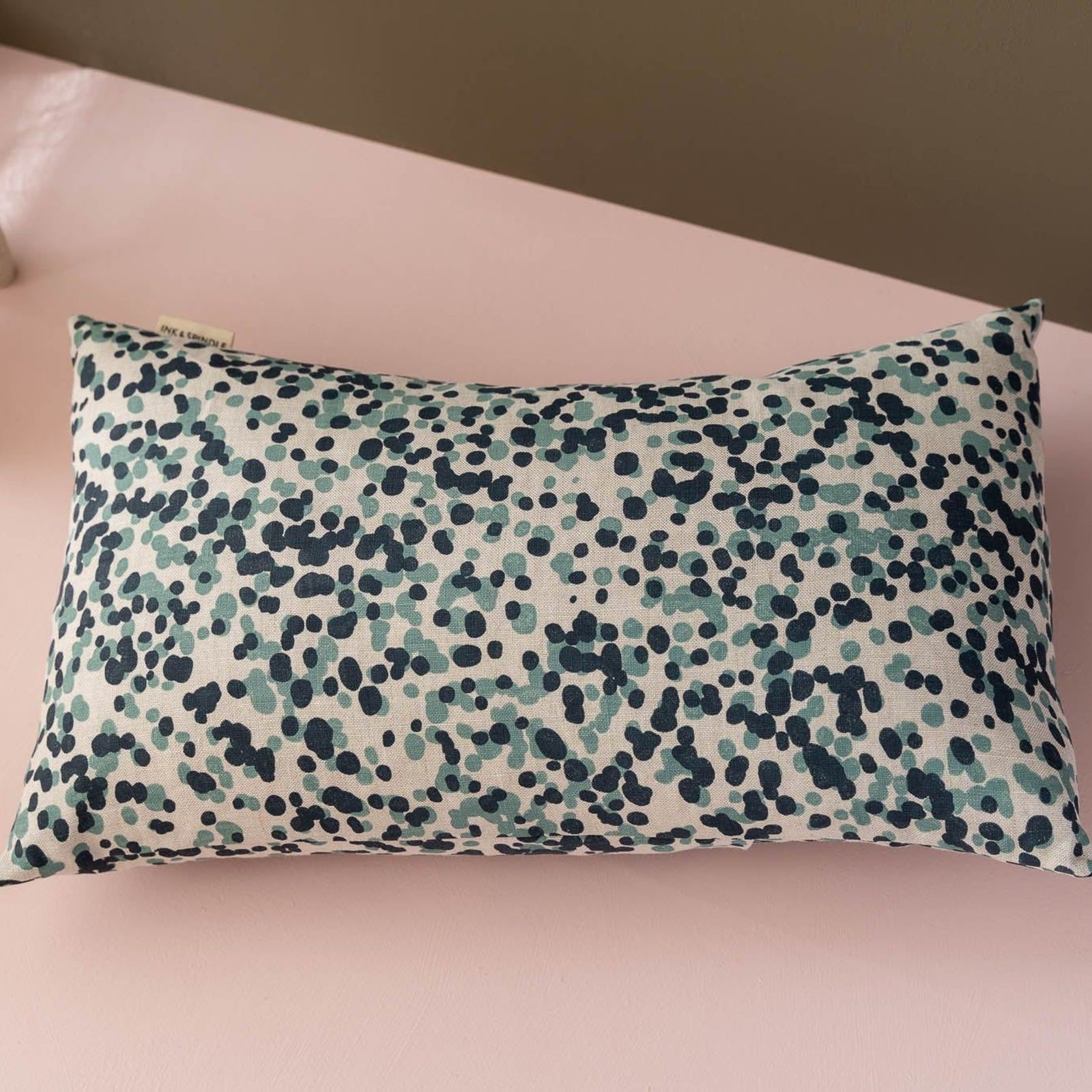 Rectangle Cushion - Spotted Quoll in Bluestone  Stream gallery detail image
