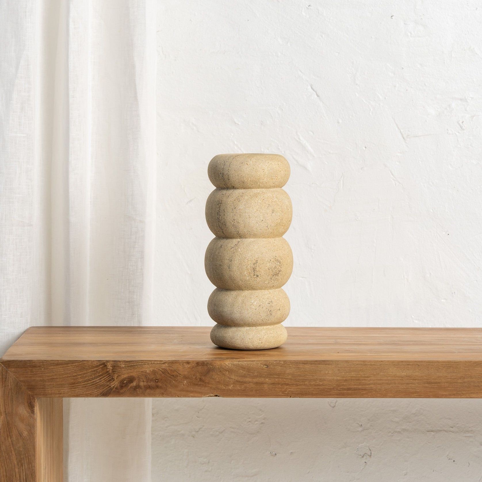 Adara Sandstone Candle Holder gallery detail image