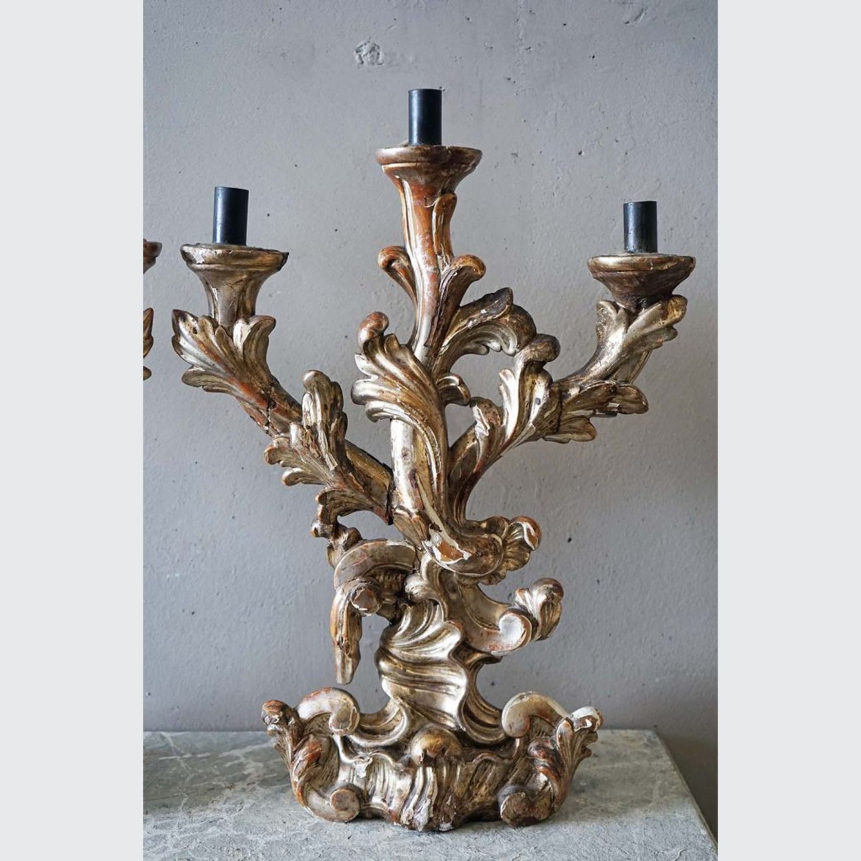Italian Rococo Candlesticks (Pair) gallery detail image