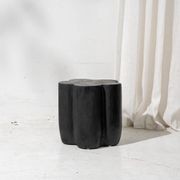 Flore Curved Side Table - Charred gallery detail image
