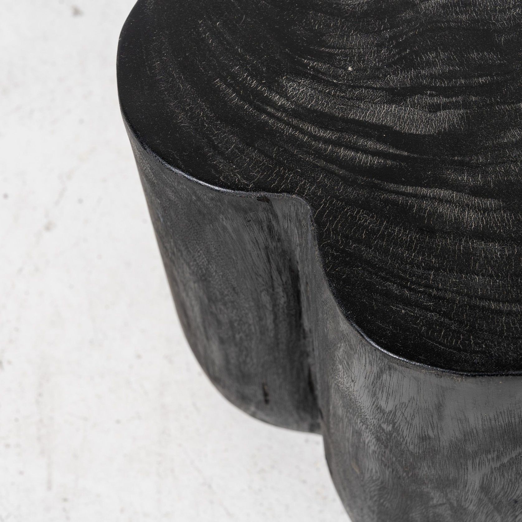 Flore Curved Side Table - Charred gallery detail image
