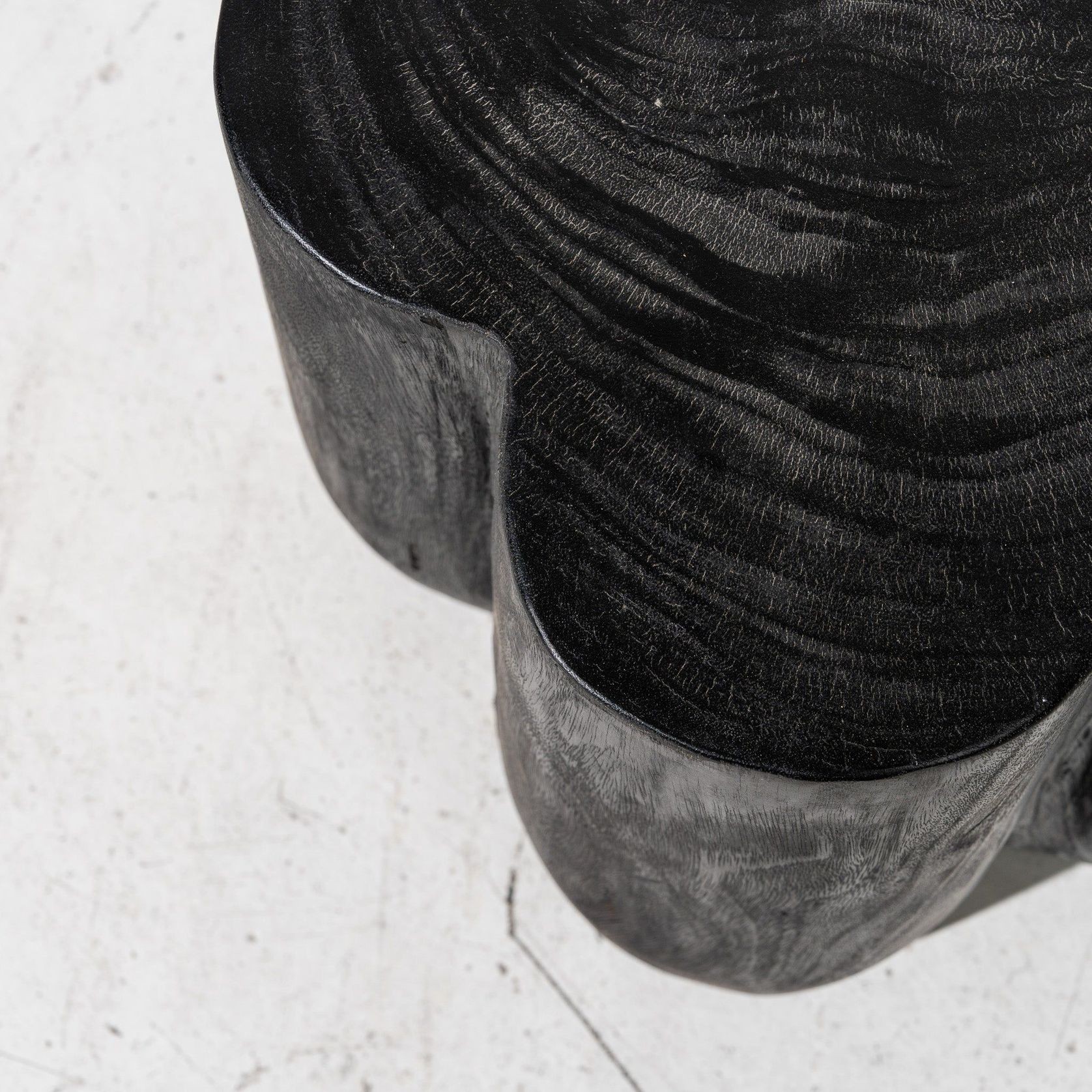 Flore Curved Side Table - Charred gallery detail image
