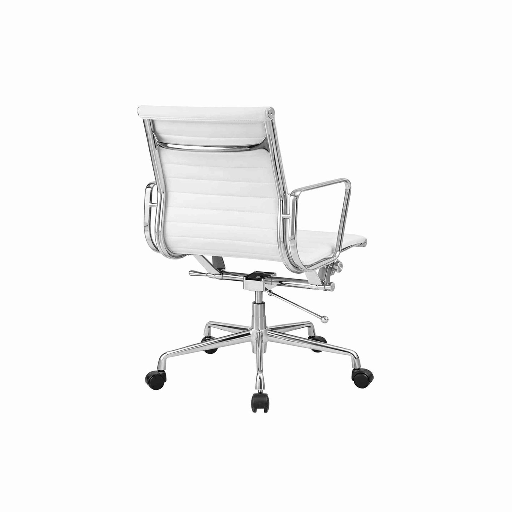 DAKIN Low Back Office Chair - White & Chrome gallery detail image