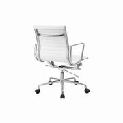 DAKIN Low Back Office Chair - White & Chrome gallery detail image