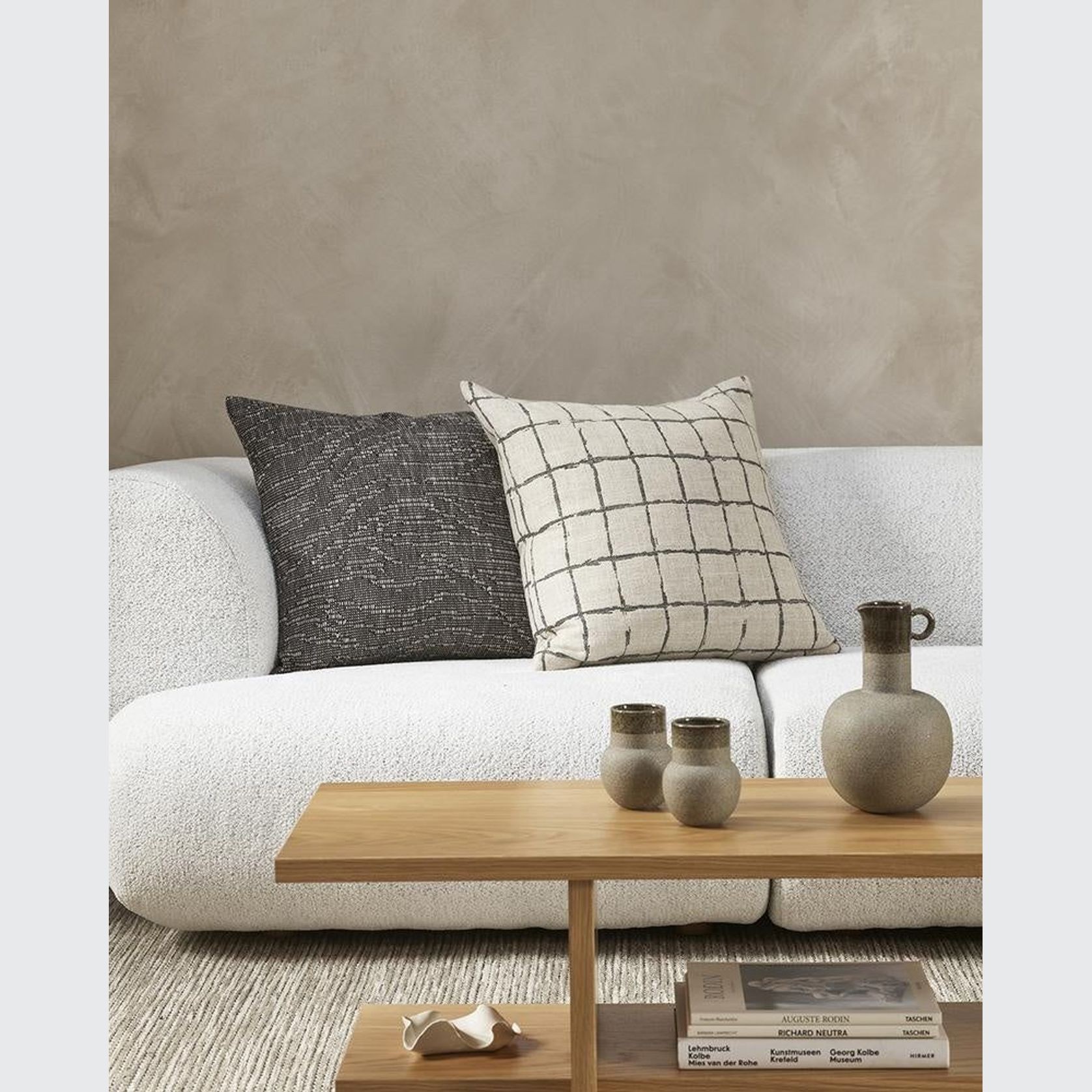 Baya Alder Cushion - Dark Chocolate | 55 x 55cm gallery detail image