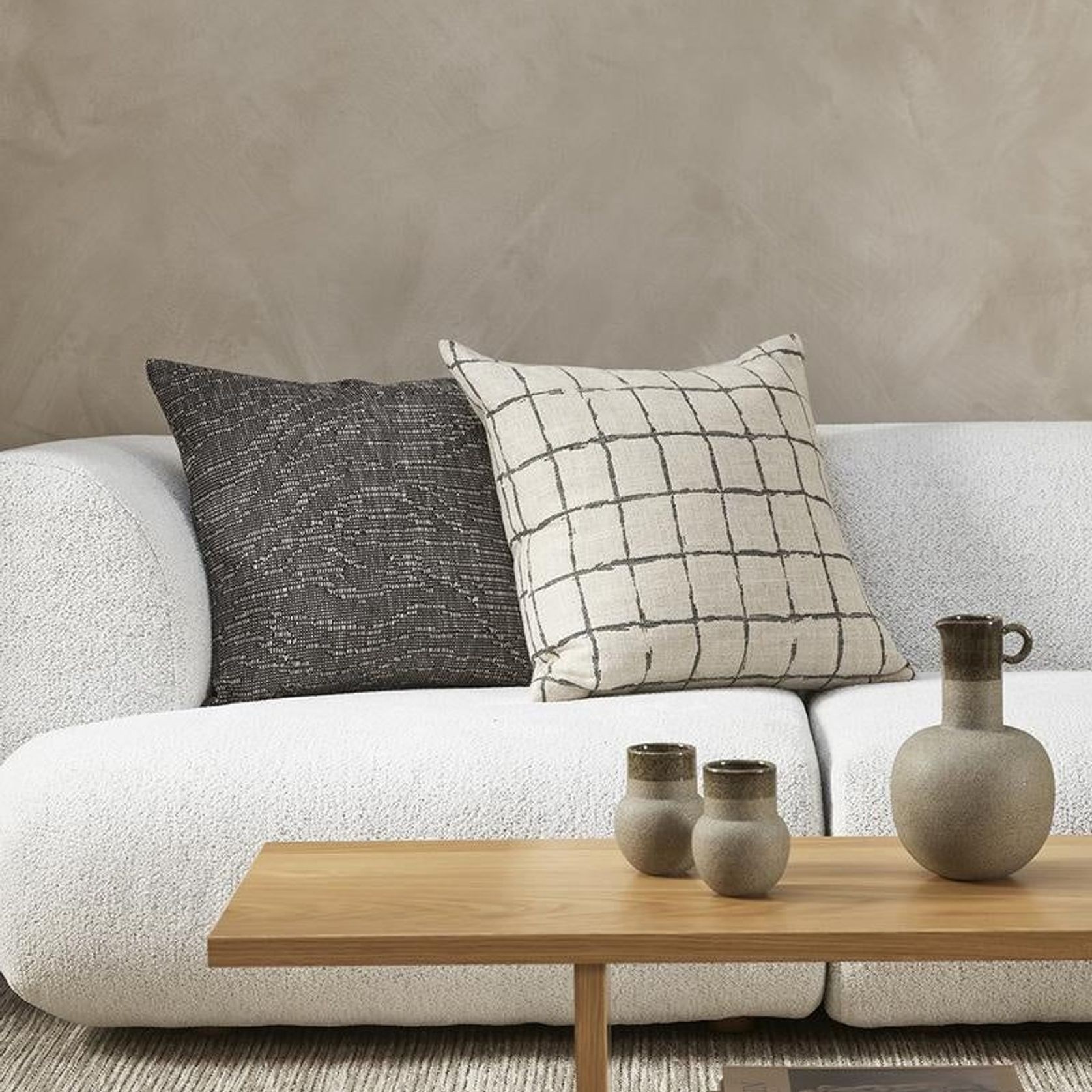 Baya Alder Cushion - Dark Chocolate | 55 x 55cm gallery detail image