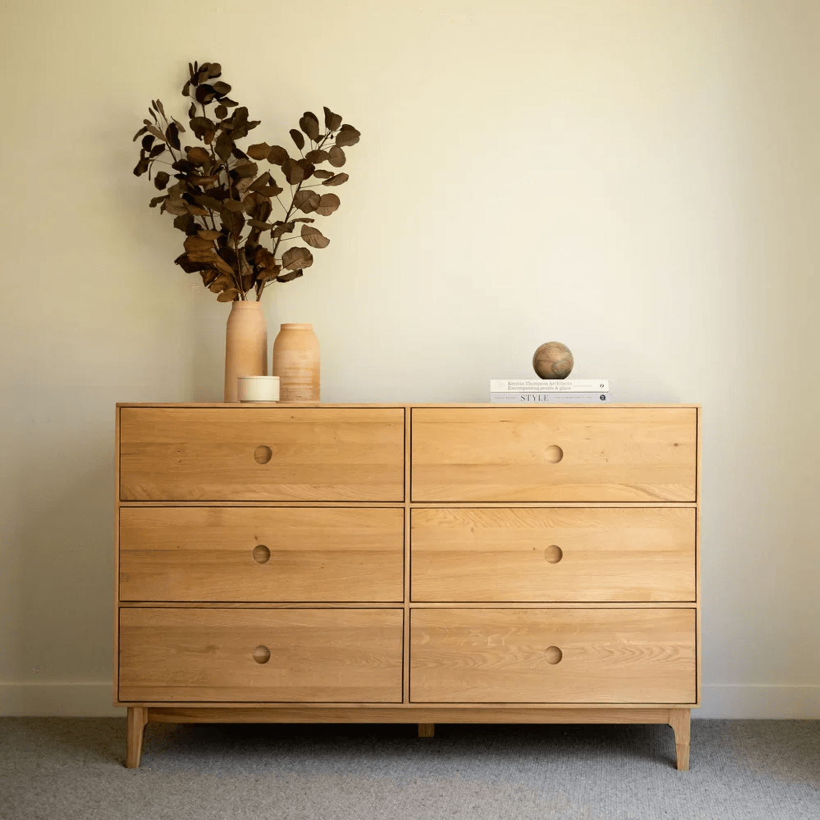 Ambience 6 Drawer Chest - Oak gallery detail image