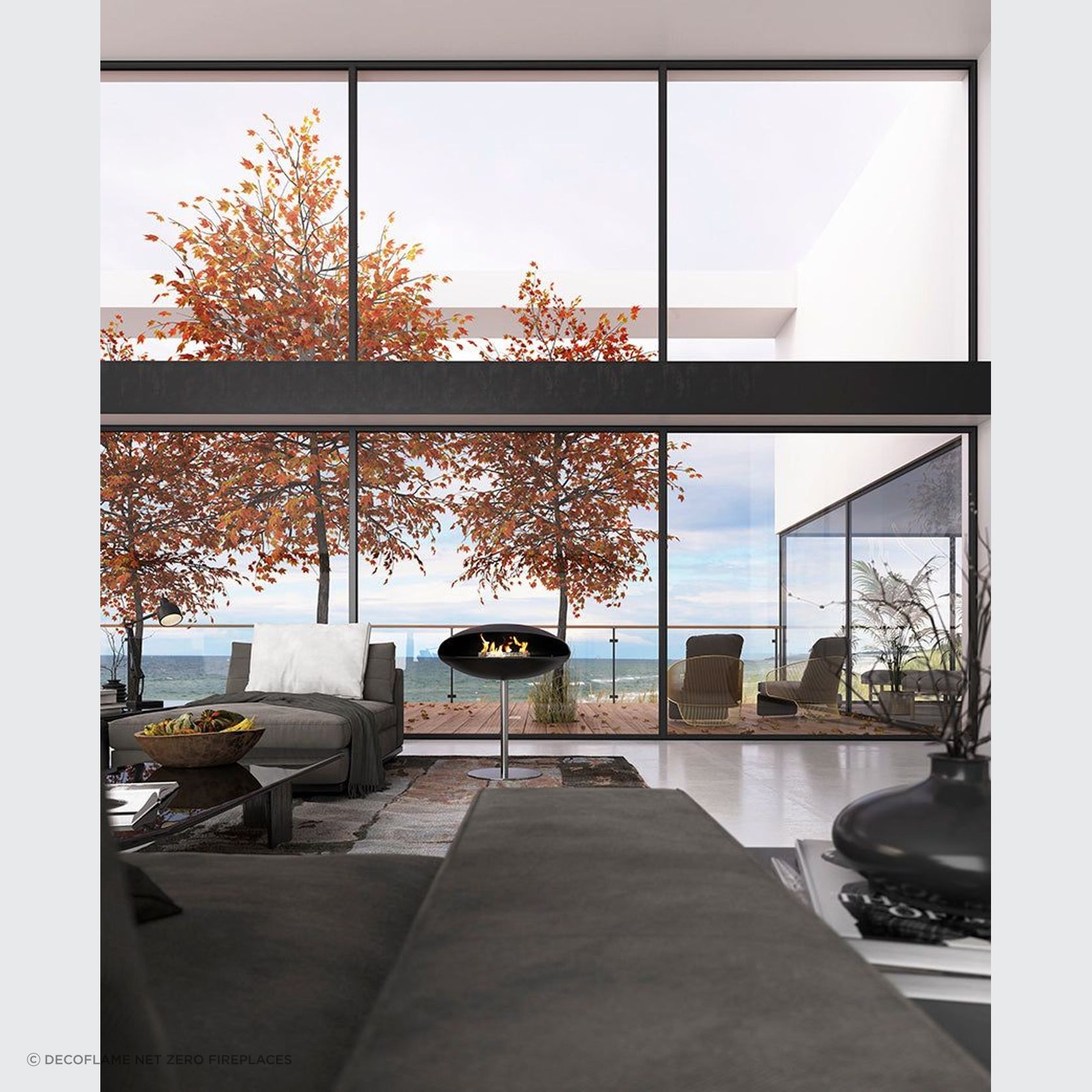 Decoflame Espoo Floor Net Zero Fireplace gallery detail image