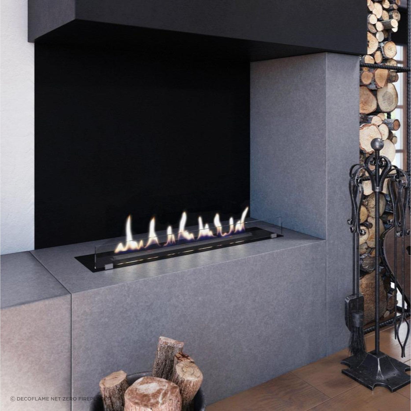 Decoflame BEV Net Zero F6 Fireplace Insert 20.5hr Burn gallery detail image