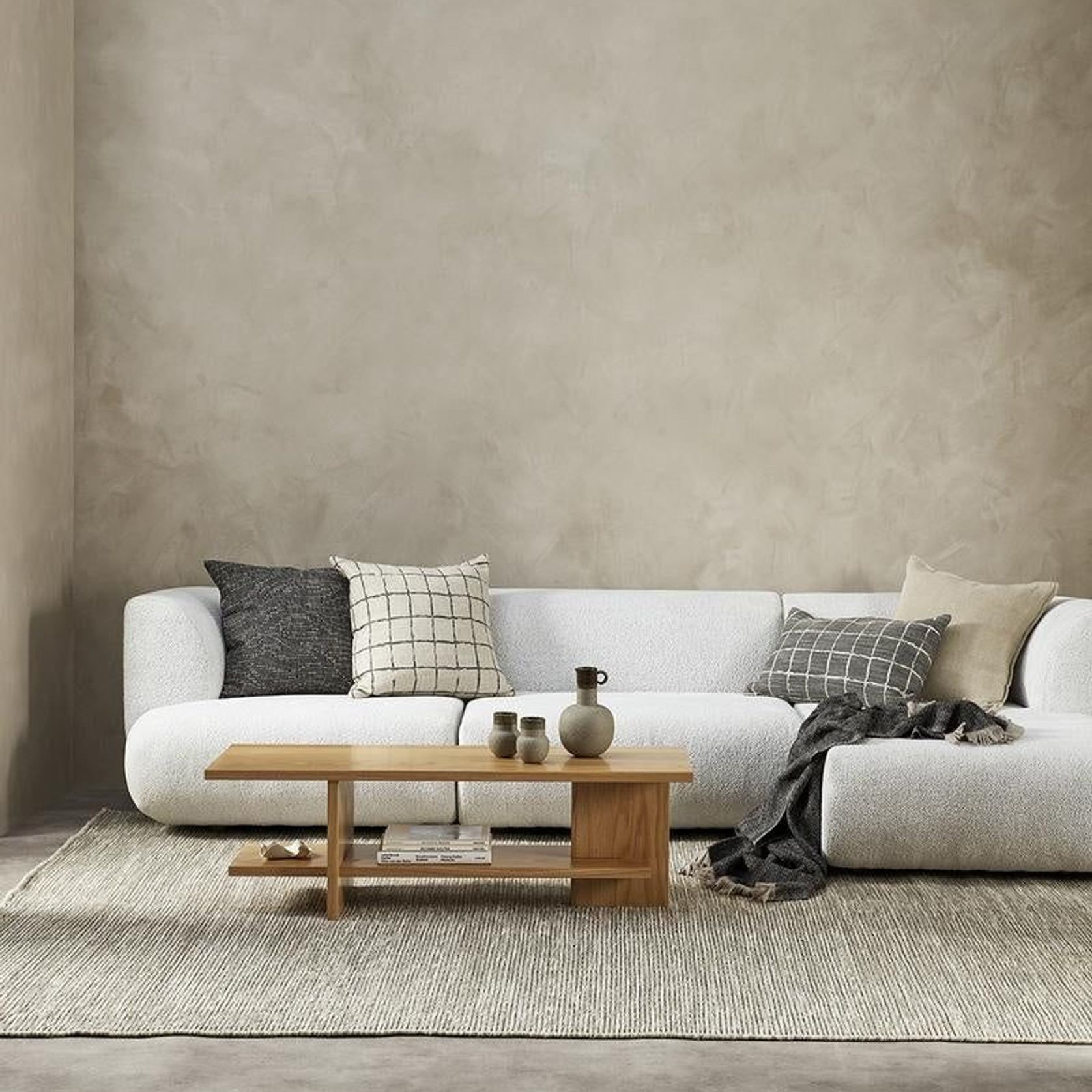 Baya Johnson Lumbar Cushion - Black gallery detail image