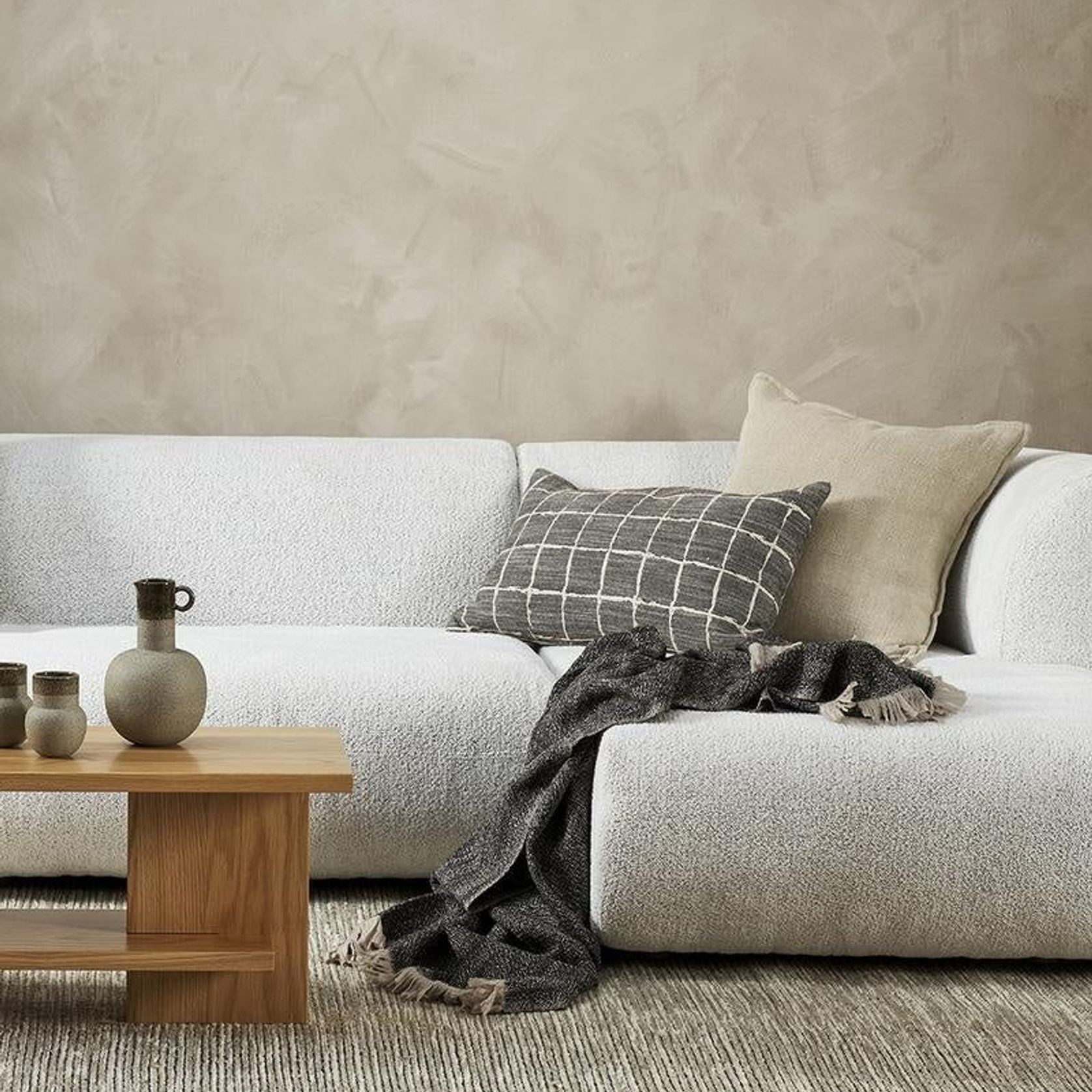 Baya Johnson Lumbar Cushion - Black gallery detail image