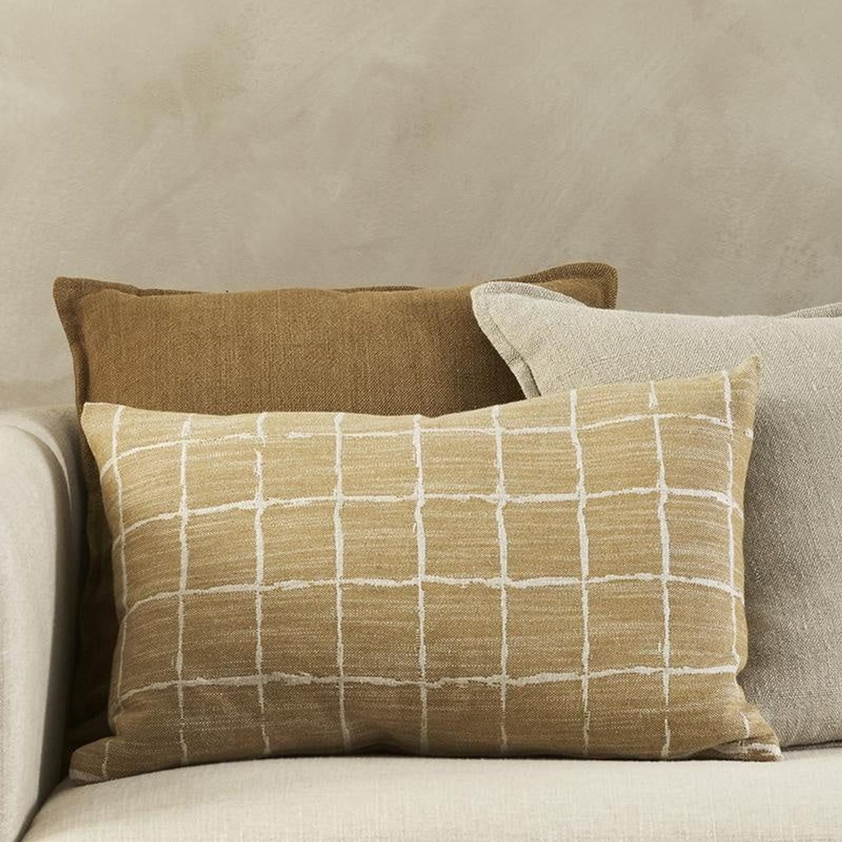 Baya Johnson Lumbar Cushion - Ochre gallery detail image