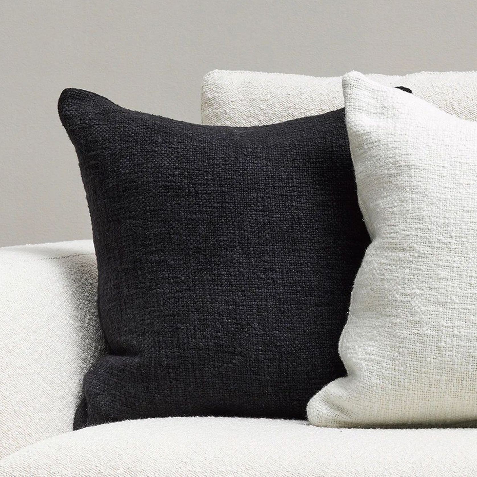 Baya Cyprian Cushion - Black | 50 x 50cm gallery detail image