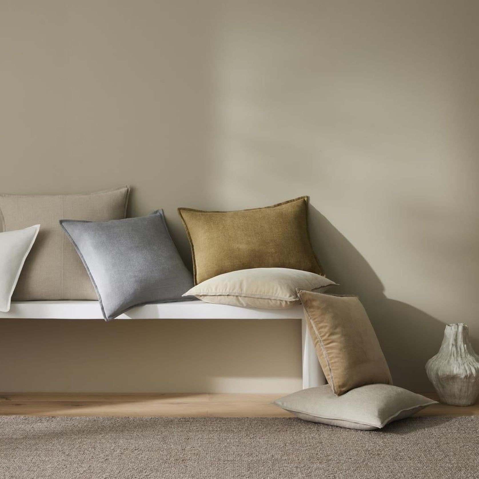 Weave Home Fiore Cushion - Salt | Square and Lumbar gallery detail image