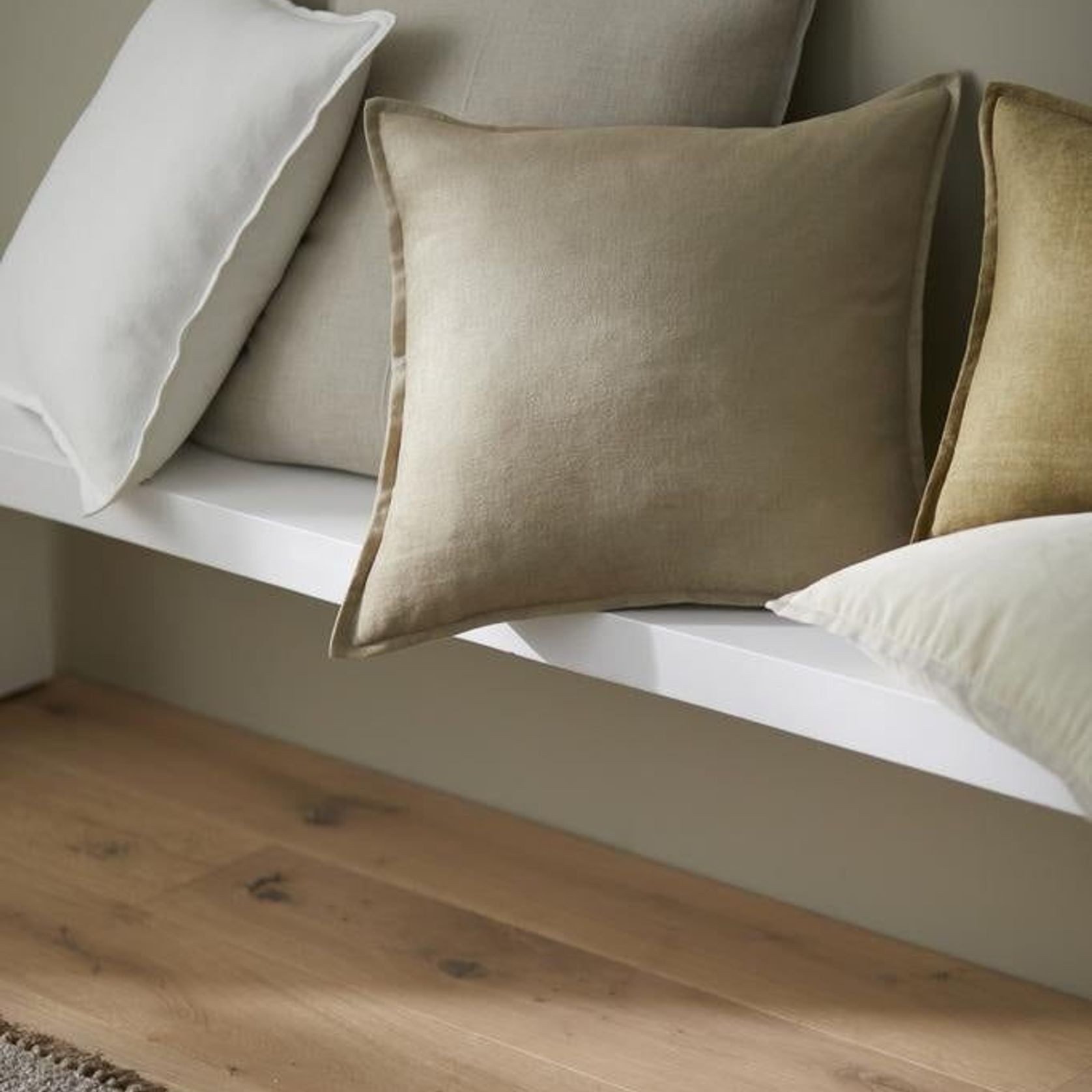 Weave Home Fiore Cushion - Ecru | Square and Lumbar gallery detail image