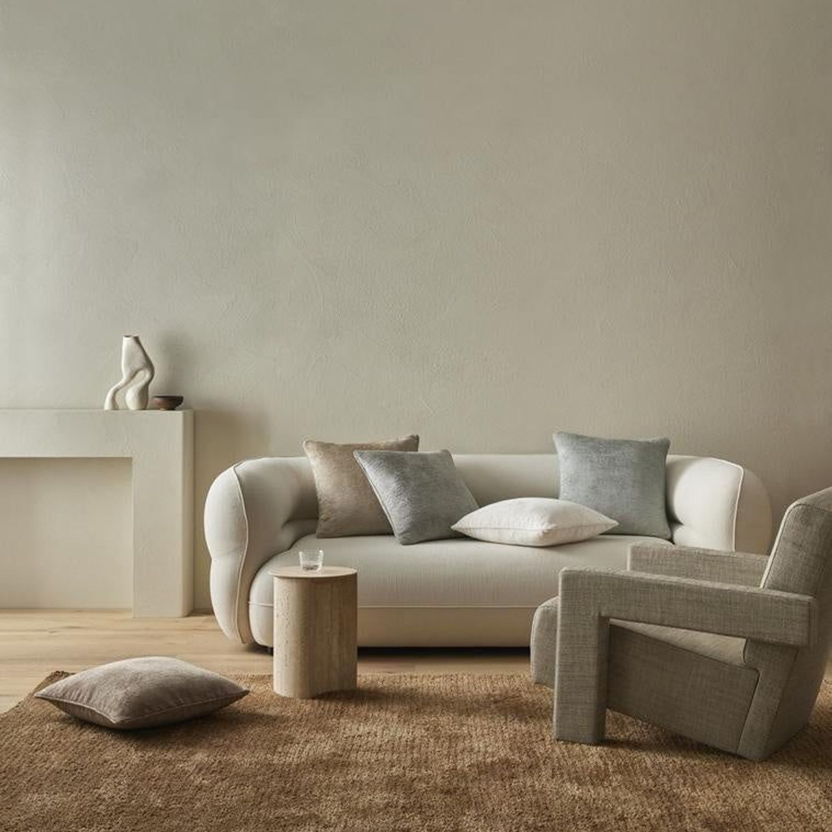 Weave Home Tempo Cushion - Oatmeal | 50 x 50cm gallery detail image