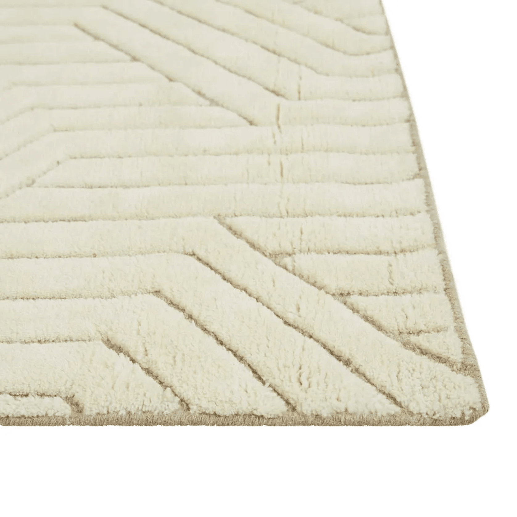 Soren Liv Bower Criss Cross Rug - Ivory | 100% Wool gallery detail image