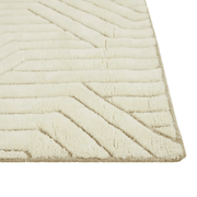 Soren Liv Bower Criss Cross Rug - Ivory | 100% Wool gallery detail image