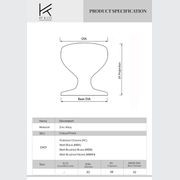 KT&CO Kitchen knobs Devonport Matt black / brushed brass /Brushed nickel /Chrom gallery detail image