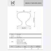 KT&CO Kitchen knobs Devonport Matt black / brushed brass /Brushed nickel /Chrom gallery detail image