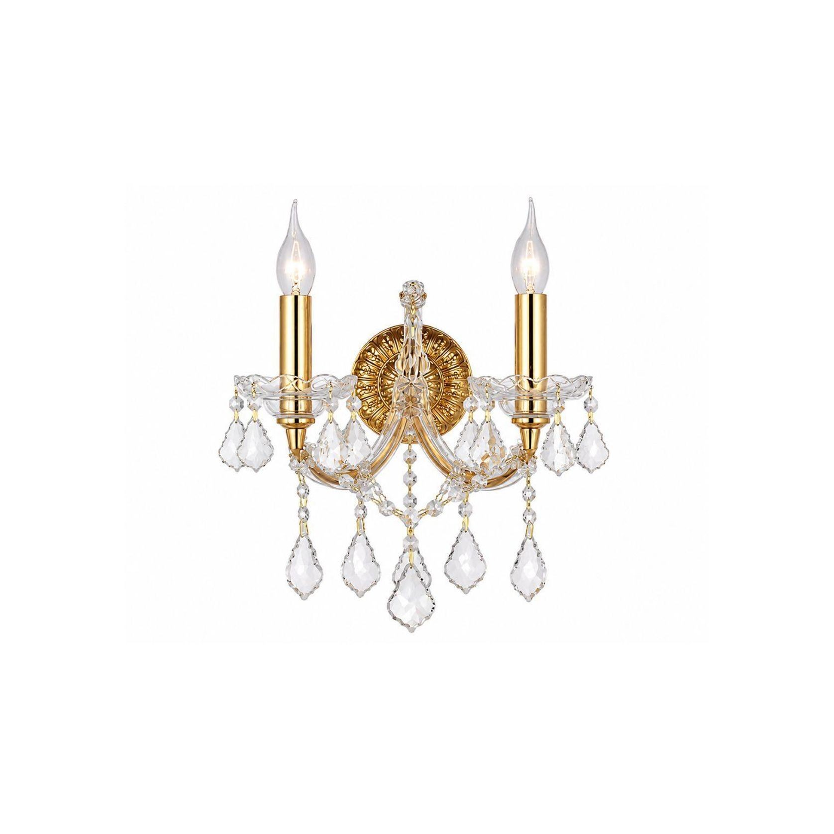 Double Maria Theresa Wall Light Sconce - Gold Fixtures gallery detail image