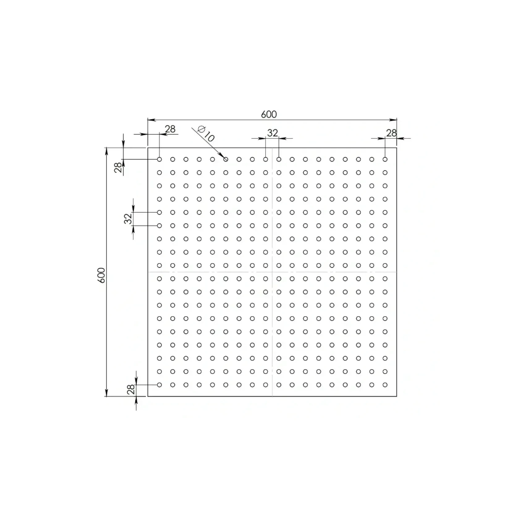 Perforated Birch Acoustic Panels 600x600x12mm gallery detail image