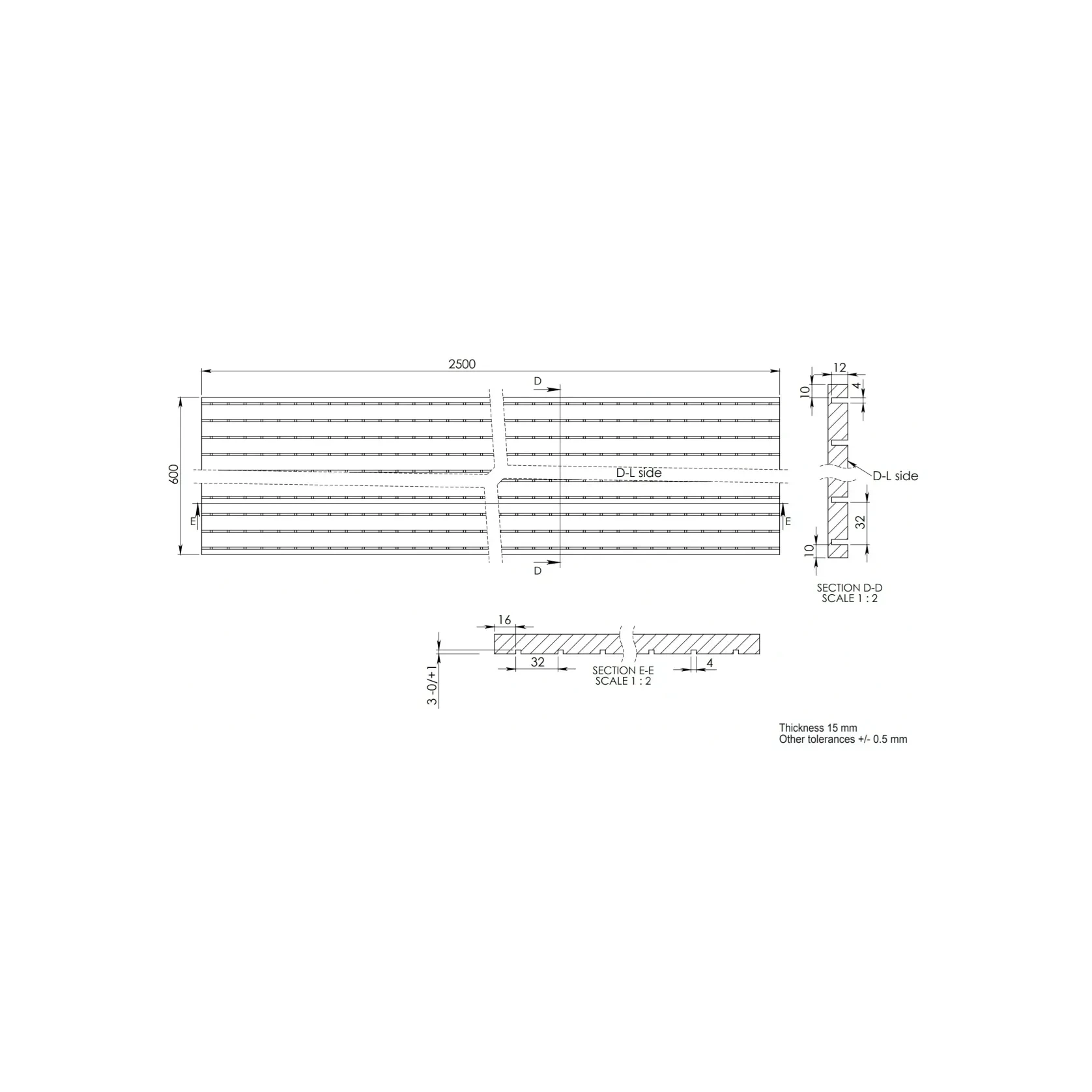 Grooved Birch Sound Dampening Panels 15x2500x600 mm gallery detail image