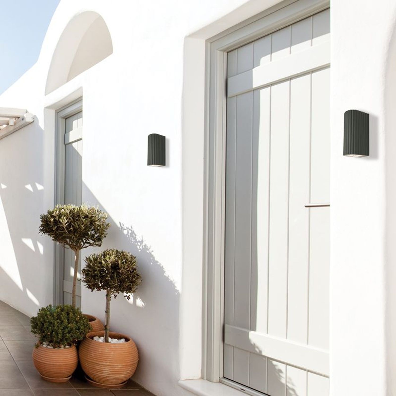 Hestia Double IP54 Wall Graphite gallery detail image