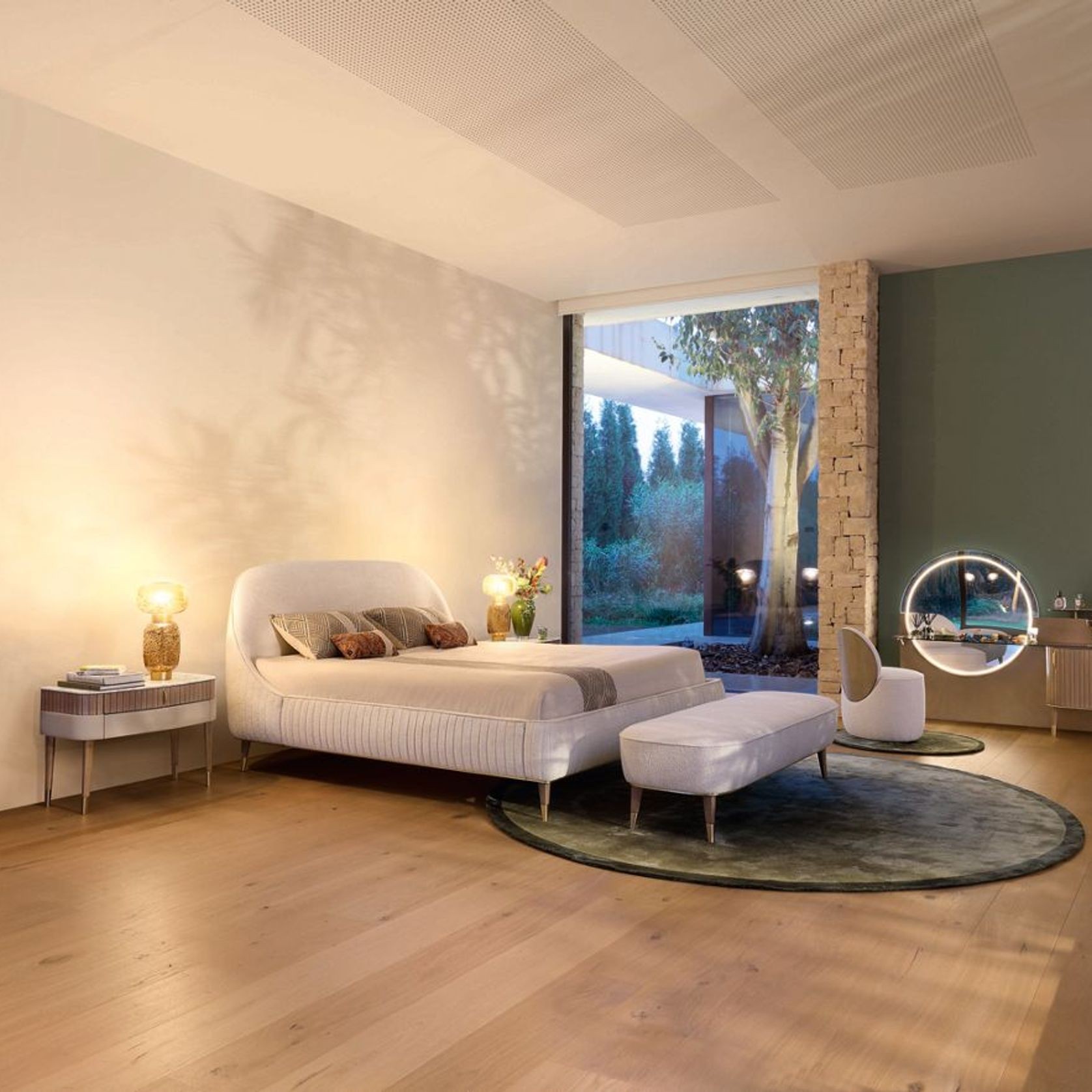 Eden-Rock Bedside Table 2 Drawers gallery detail image