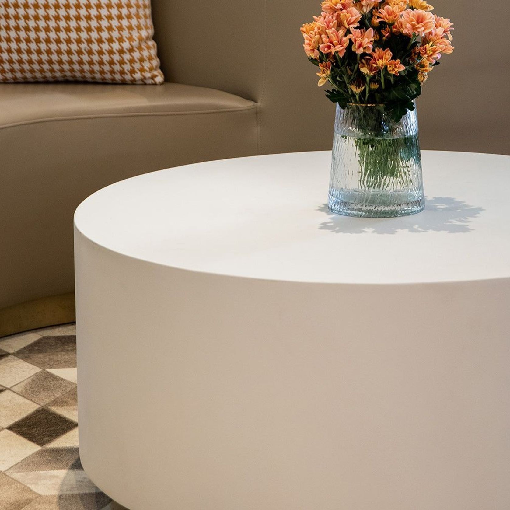 Rome Coffee Table Medium Cream White gallery detail image