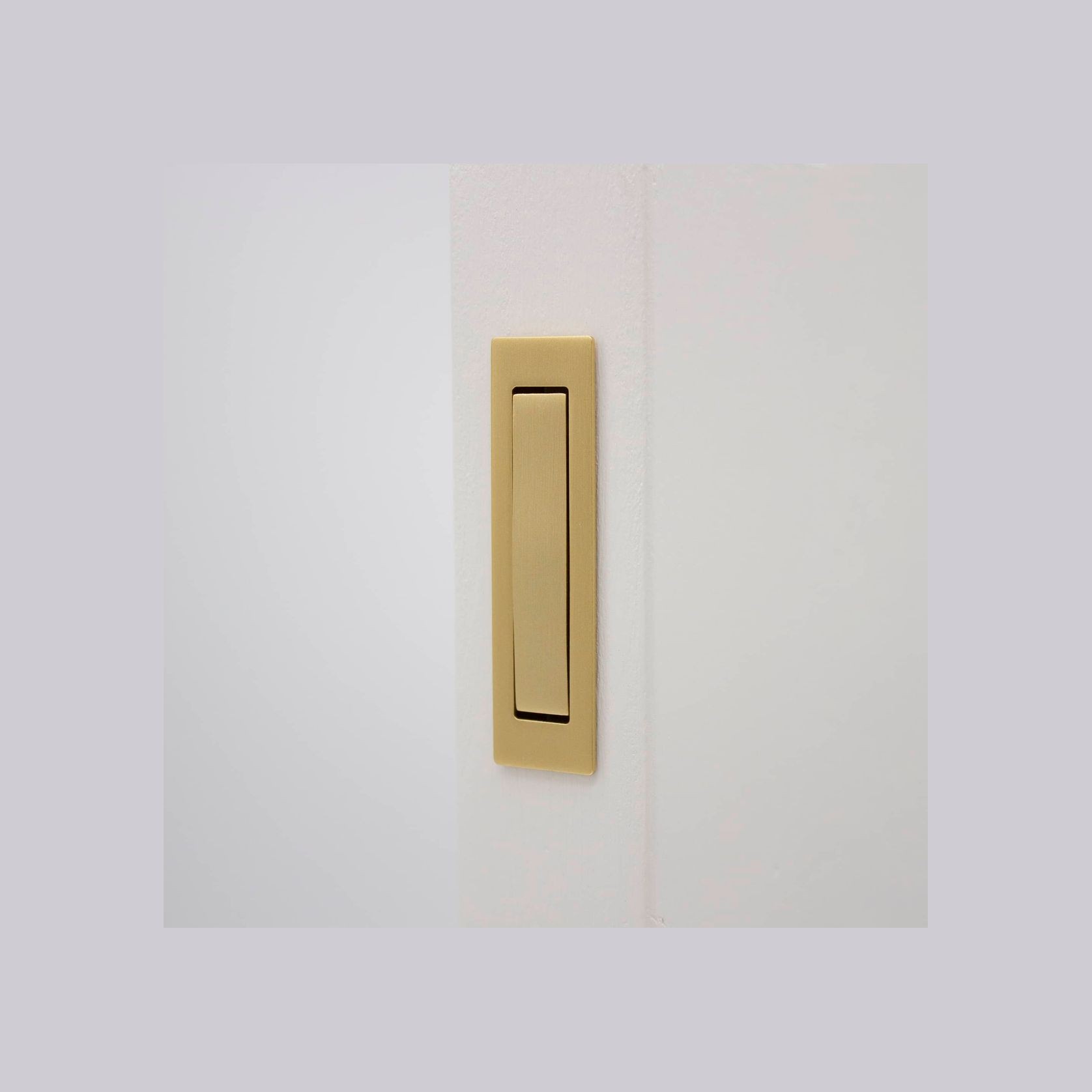 Satin Brass Concealed Sliding Door Edge Pull ArchiPro AU