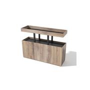 TRIBECA Credenza Cabinet 135cm - Warm Oak with Black gallery detail image