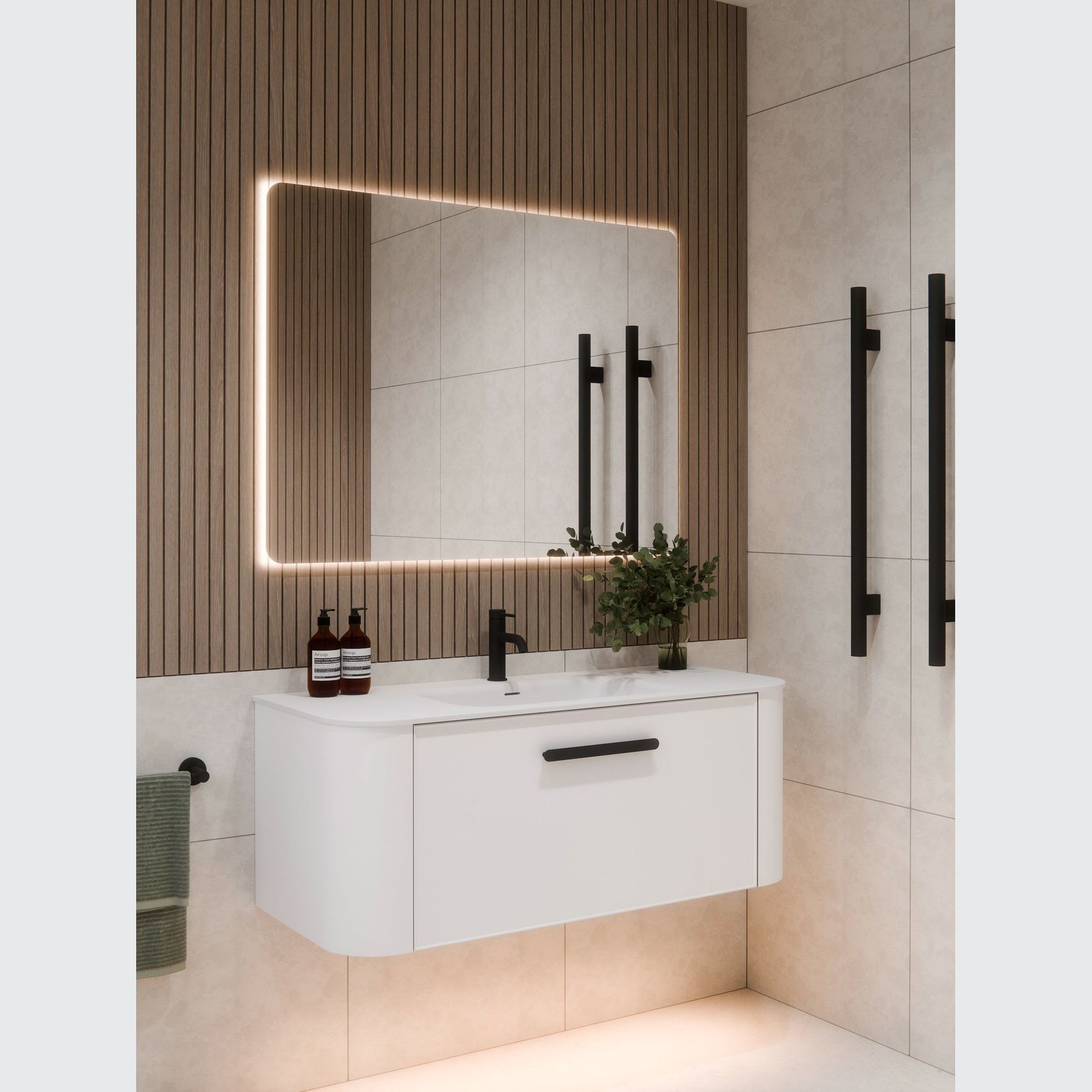 Euro 1150 Rectangle LED Mirror gallery detail image