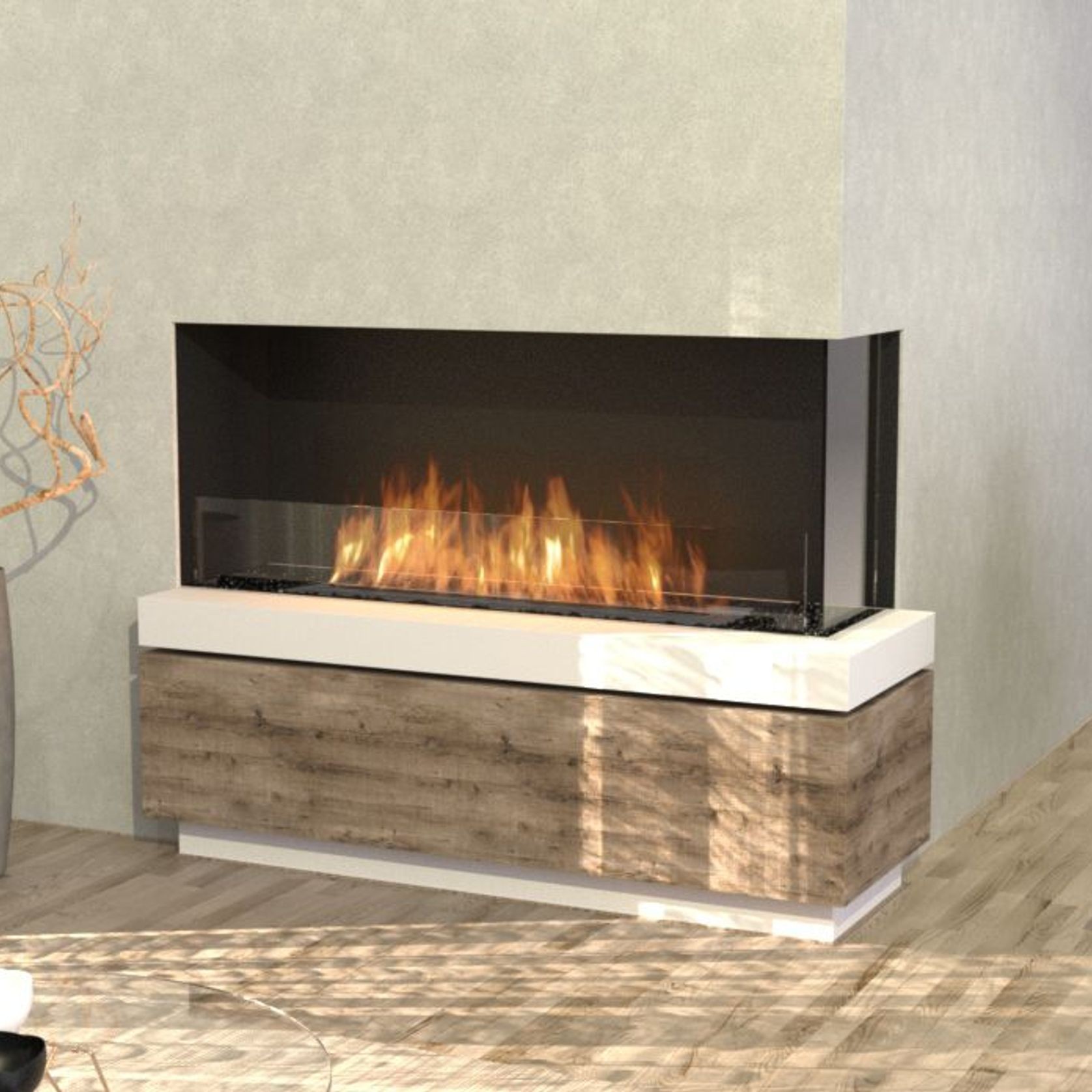 EcoSmart™ Flex 86RC Right Corner Fireplace Insert gallery detail image