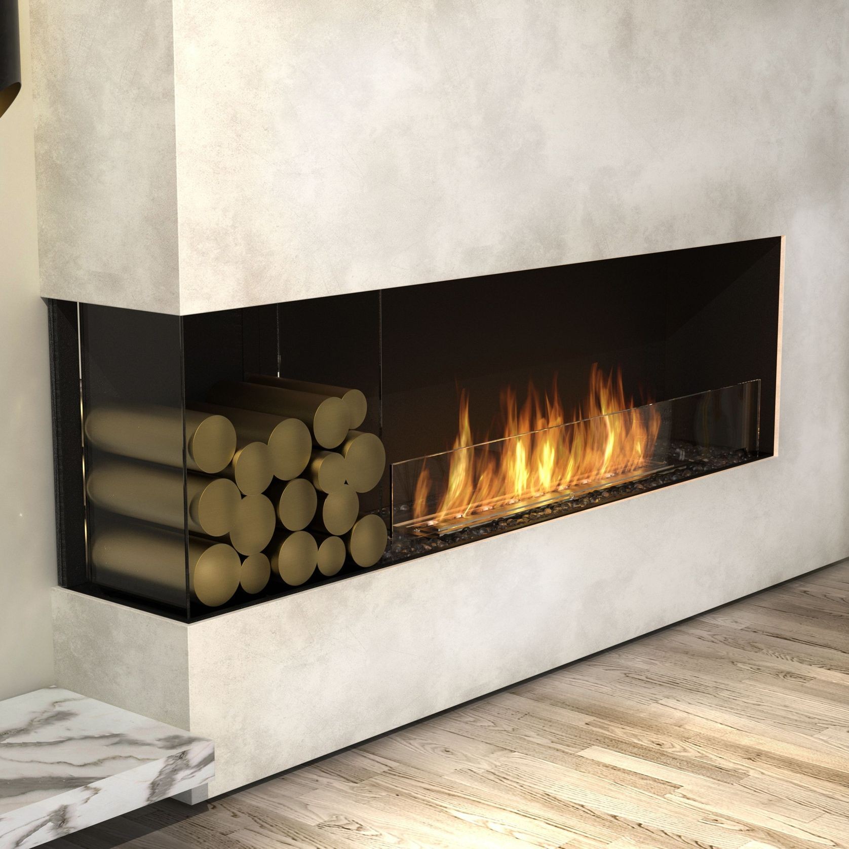 EcoSmart™ Flex 140LC.BXR Left Corner Fireplace Insert gallery detail image
