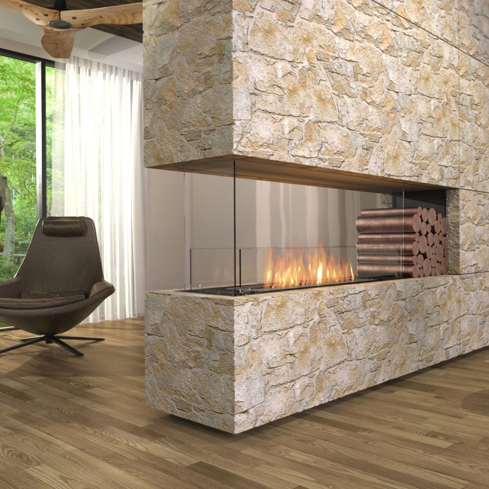 EcoSmart™ Flex 140PN.BXR Peninsula Fireplace Insert gallery detail image