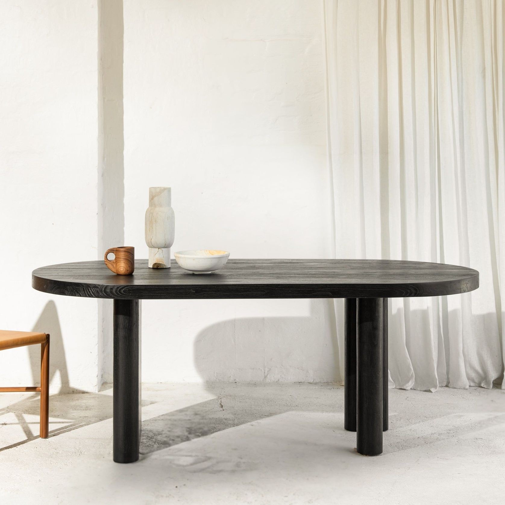 Edra Sculptural Dining Table - Black gallery detail image