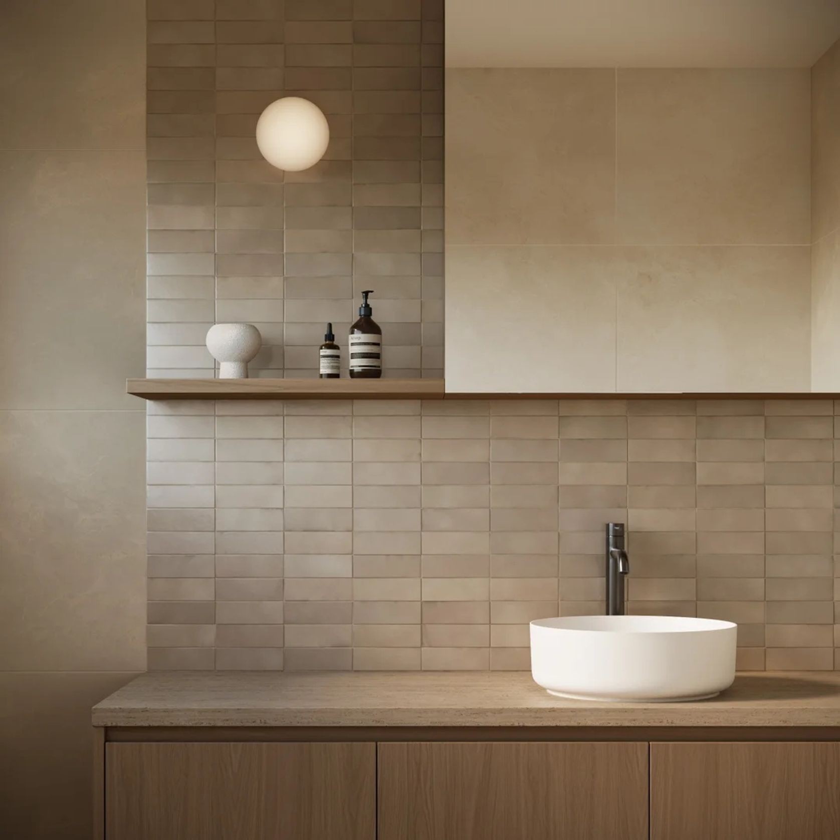 Elysian Extended Basin Mixer - Brushed Gunmetal gallery detail image