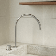 Elysian Bench-Mounted Mixer | Brushed Nickel gallery detail image