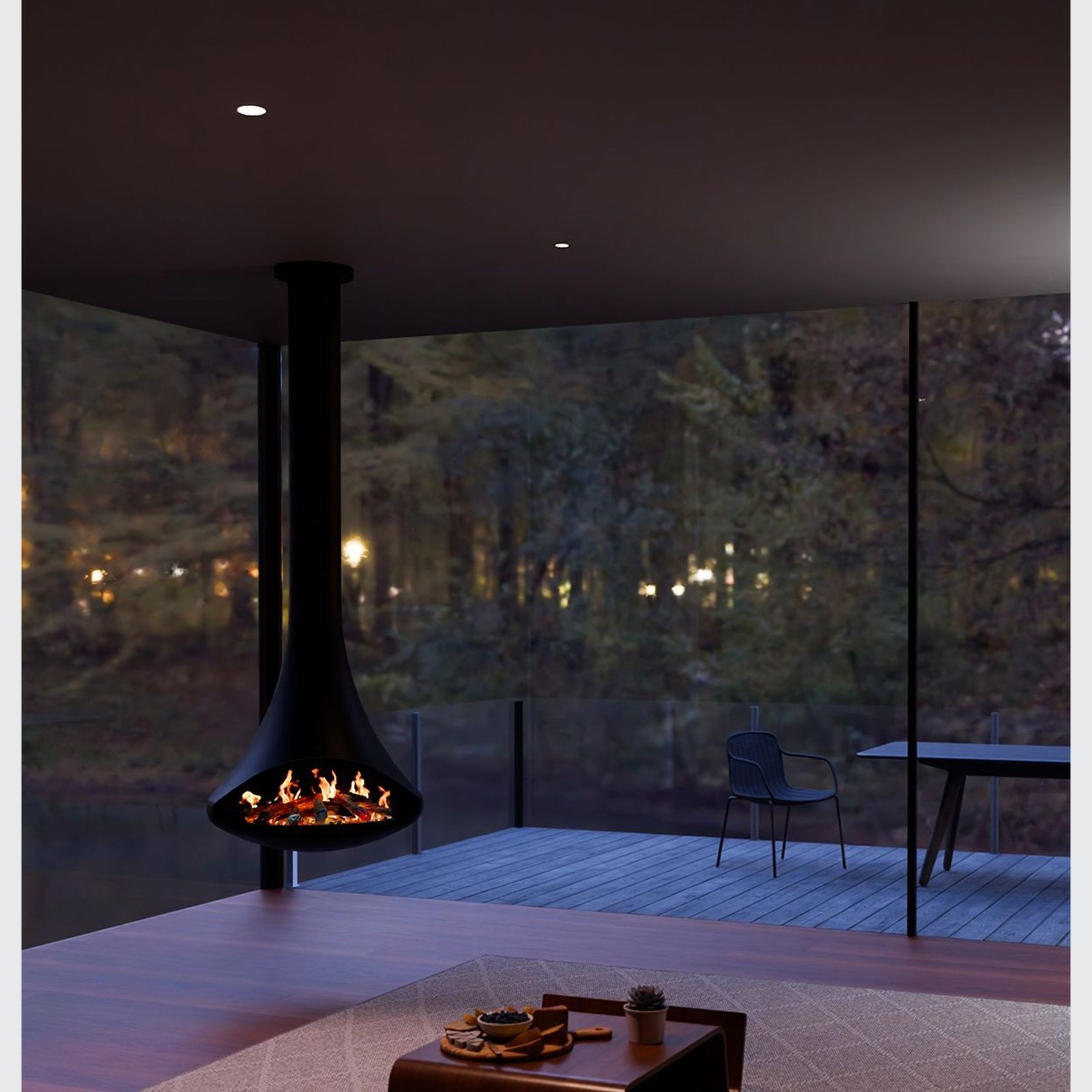 Visionline Emberglow Cove suspended Electric fire gallery detail image